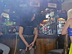 Leie, Blondine, Paar, Dildo, Hardcore, Lesbisch, Strapon, Unter dem rock