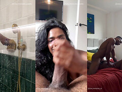 Sucer une bite, Brunette brune, Indienne, Interracial