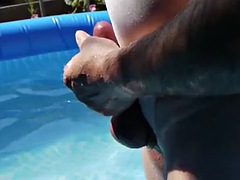 Badpak, Homo, Handbeurt, Hardcore, Masseren, Masturbatie, Buiten, Douche