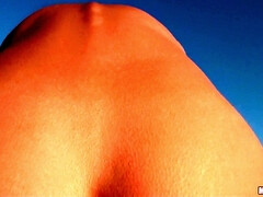 お尻, ビーチ, フェラチオ, 茶髪の, チン, ハードコア, ハメ撮り, オマンコ