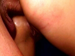 Brunette bombshell takes a hard pounding in her juicy Latina ass and takes a massive cumshot on her big tits