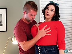 Brooklyn Springvalley: Busty Babe with Big Tits Gives Nicky Rebel a Titfuck and a Mouthful of Jizz