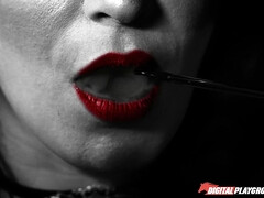 Grosse titten, Blasen, Braunhaarige, Europäisch, Aufs gesicht abspritzen, Fetisch, Handjob, Muschi