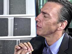 フェラチオ, ハードコア, 熟年, 淫乱熟女, オフィス