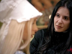 お尻, デカ尻, デカパイ, 茶髪の, レズビアン, 熟年, 淫乱熟女, ティーン