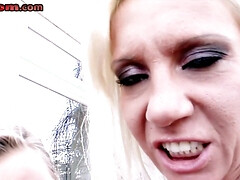 Leie, Pummelig, Flotter vierer, Gruppe, Handjob, Absätze, Orgie, Piercing