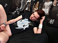 hot young guy masturbates Uncut