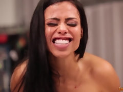 Gros cul, Gros seins, Noire, Sucer une bite, Interracial, Fille latino, Léchez, Chatte