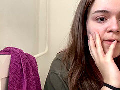 Braunhaarige, Fingern, Riesig, Orgasmus, Sklave, Titten, Spielzeuge, Hure