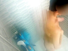 Amateur, Gros cul, Blonde, Couple, Nue  à poil, Chatte, Douche, Voyeur