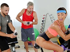 フェラチオ, 茶髪の, ダブル開発, ハードコア, 3p男男女, ティーン, 三人, オッパイの