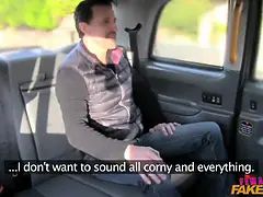 Femalefaketaxi large rod spreads pussy in uk cab