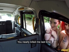 デカチン, デカパイ, ブロンド, フェラチオ, オマンコ, 赤毛, 三人, オッパイの