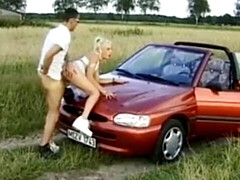 Leie, Blondine, Auto, Deutsch, Im freien, Öffentlich, Realität, Dürr