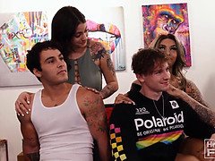 Grosser arsch, Grosser schwanz, Hochschule, Schwarz, Hd, Monster, Orgie, Party