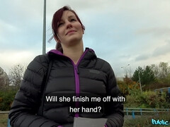 Amateur, Chica, Engañando, Masaje, Al aire libre, Pov, Público