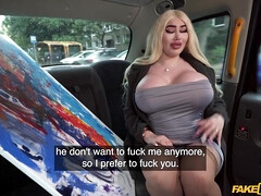 Big Boob Work of Art: Monster tits artist Bibi Bugatti fucked in a car