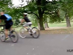 Pijpbeurt, Bruinharig, Man die toekijkt, Europees, Hd, Buiten, Gezichtspunt, Tiener