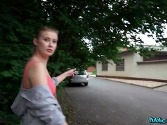 Blondine, Blasen, Süss, Geld, Pov, Öffentlich, Ablutschen
