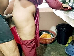 Desi Bhabhi Fucks Neighbor Boy Hard in Kitchen - Rough Sex & Big Cock Action