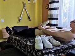 Leie, Grosser schwanz, Europäisch, Füsse, Fetisch, Spassig, Masturbation, Spielzeuge