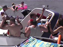 kissing her asshole and being stupid party whores