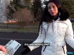 Amateur, Mamada, Morena, Corridas, Checa, Corridas faciales, Al aire libre, Público