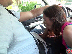 18 летние, Любители, Минет, Брюнетки, В машине, Молоденькие