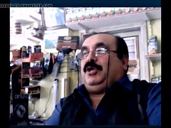 Beautiful and horny turkish grandpa show his bulge