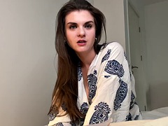 Stepmother was caught by her stepson in her bedroom while she cumming