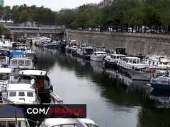 アナル, デカパイ, イマラチオ, フランス人, 下着, 剃毛, 三人, オッパイの