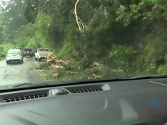 ビーチ, デカパイ, 茶髪の, 露出狂, 彼女, オマンコ, 喫煙, オッパイの