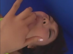 フェラチオ, 顔射, 日本人, 下着, ストッキング, ゴックンする, 三人