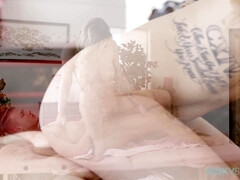 ブロンド, フェラチオ, マッサージ, 淫乱熟女, オフィス, オイル, オッパイの, 濡れ