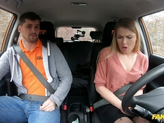 Russian Blonde Tempts for Driving Lesson Heat
