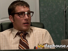 In den arsch, Vollbusig, Spermaladung, Hardcore, Büro, Muschi, Sekretärin, Strümpfe