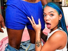Amateur, Verga grande, Negro, Vestido, Pequeña, Perforación, Tatuaje, Adolescente