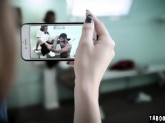 Брюнетки, Колледж, Семяизвержение, Лизание, Обнаженные, Натуральные сиськи, Студентка, Сиськи