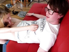 美人, ブロンド, 巨乳な, イマラチオ, 天然, 乳首, オマンコ, オッパイの