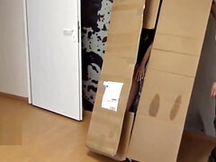 お尻, 美人, デカパイ, イマラチオ, チン, 顔射, オーガズム, 三人