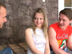 ブロンド, フェティッシュ, はじめて, ハードコア, ティーン, 三人