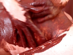 美女, ぽっちゃり, デカ尻, デカパイ, 巨乳な, レズビアン, マッサージ, 自然山雀