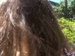 Strand, Bikini, Blasen, Braunhaarige, Freundin, Brille, Pov, Muschi