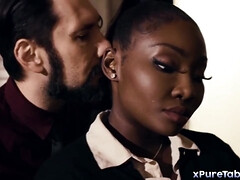 Agressive Client Deals Sex With Hot Ebony Realtor