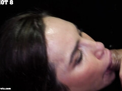 Минет, Сперма во рту, Семяизвержение, Глубокая глотка, Сперма на лице, Ласковые ручки, Межрасовый секс, Натуральные сиськи