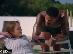 Grosse bite, Sucer une bite, Brunette brune, Queue, Interracial, Léchez, Réalité, Chevaucher