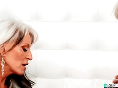 デカパイ, ブロンド, フェラチオ, お婆さん, ハードコア, 熟年, ティーン, 三人