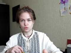 Blond, Lul, Realiteit, Russisch, Roken, Zuigen, Lerarin, Tieten likken