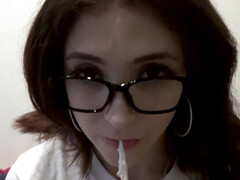 Анальный секс, Брюнетки, Парочка, Фистинг, Большие дырки, Очки, Крошечные, Сиськи