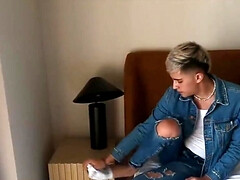 舐める尻, ベッドルーム, デカチン, ブロンド, 茶髪の, 大学生, ホテル, スペイン人